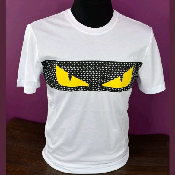 fendi t shirt white yellow eyes